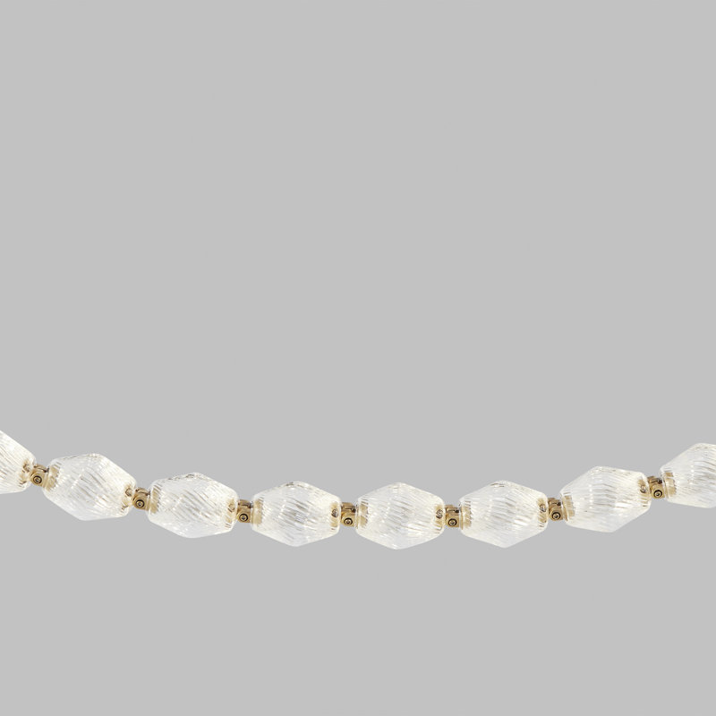 Collier 240 Chandelier, 254.8" H x 2" W x 2" D, Hand Rubbed Antique Brass