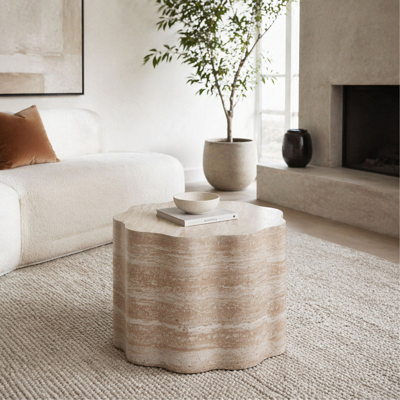 Table basse ronde, table d'appoint moderne et multifonctionnelle pour salon, chambre à coucher, appartement, bureau personnel, assemblage facile