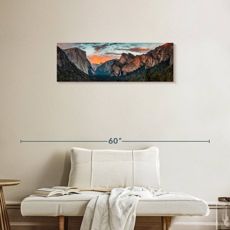 " Yosemite Sunset Splendor ", 12" H x 36" W x 1.25" D
