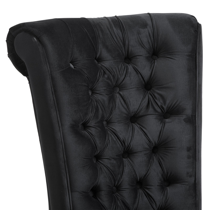 Dinwiddie Upholstered Accent Chair, Rich Black