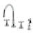 Kingston Brass Essex Double-Handle 4-Hole Widespread Kitchen Faucet With Brass Sprayer-111670574