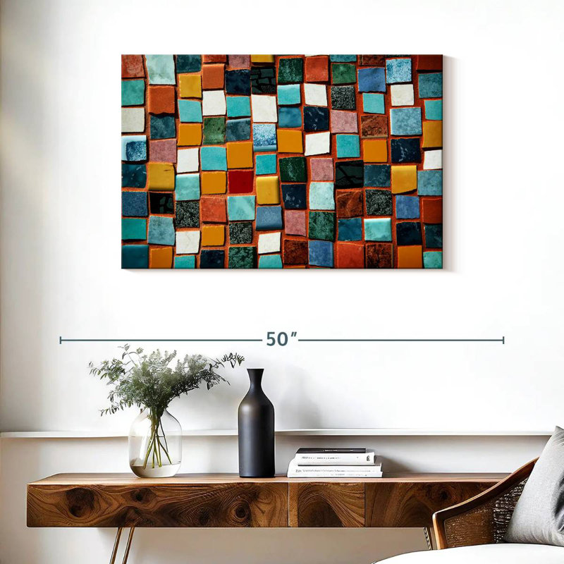 Lilie Tile Scraps Mosaic, 24" H x 36" W