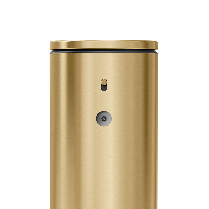 simplehuman 9 oz. Touch-Free Rechargeable Sensor Liquid Soap Pump Dispenser, Brass