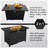 25" H X 42" W Steel Outdoor Fire Pit Table With Lid-925967619