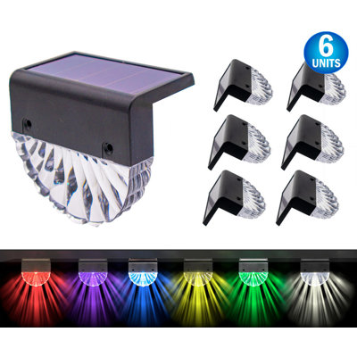 Solar2 Matte Black Solar Powered Integrated LED Deck Light Pack