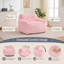 Fauteuil à billes géant pour adultes UUKRAVE, canapé surdimensionné en fausse fourrure avec rembourrage en mousse à mémoire de forme, fauteuil de lecture confortable au sol, idéal pour la chambre à coucher, le salon et la salle de jeux (rose)-1519777763-1519777762-1519777757