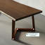 62.99" Nut-brown Free form Solid Wood Dining Table-1605437470