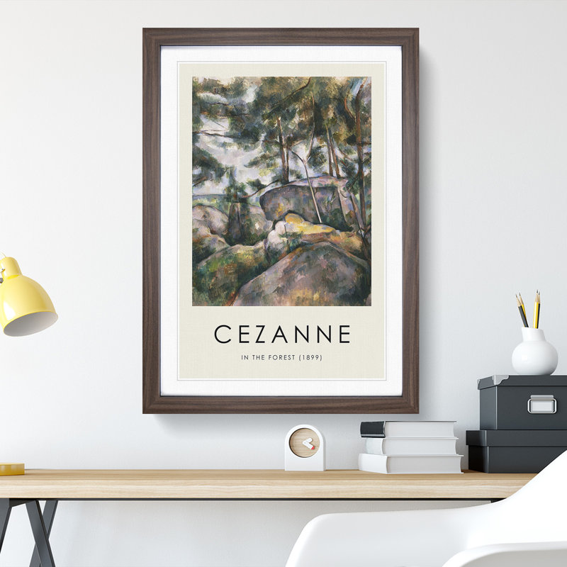 Rocks in the Forest by Paul Cezanne - Picture Frame Graphic Art, 65cm H x 48cm W x 2cm D