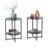 Chic And Durable Tempered Glass End Table Set