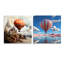 «Castle Hot Air Balloon Flight I» - ensemble de 2 verres muraux en acrylique-1460793496