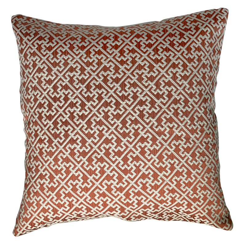 Sterling Throw Pillow Geometric Reversible Throw Pillow, Red, 26" x 26"