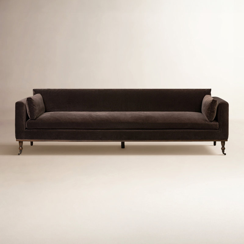 Harlin Sofa-96"-Surrey Cocoa, Surrey Cocoa Performance Velvet