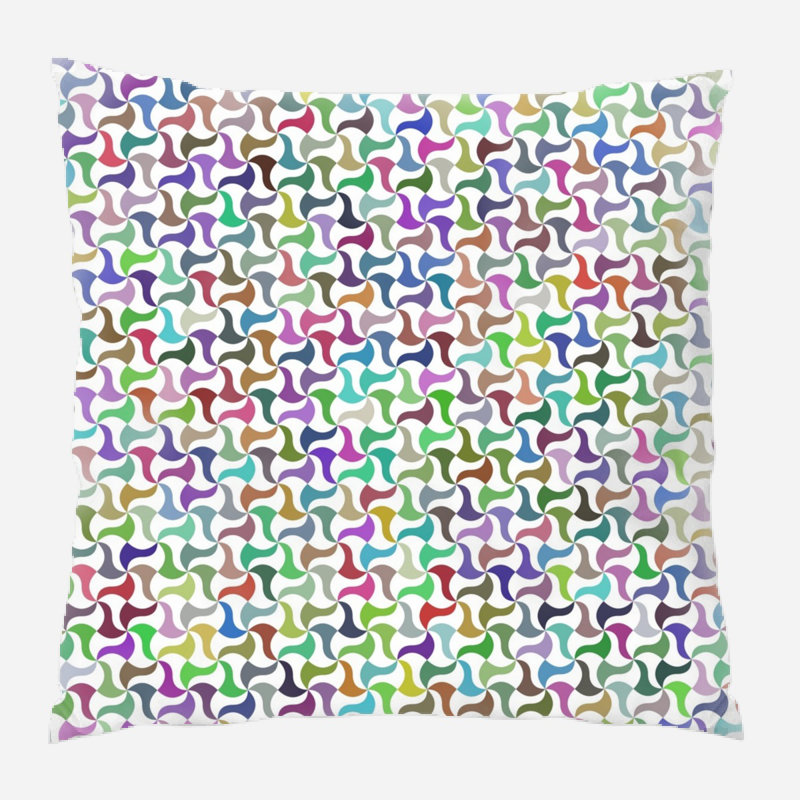 Geometric Microsuede Reversible Throw Pillow