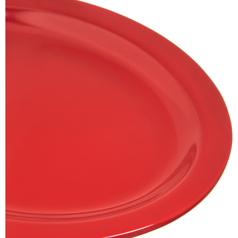 Plateau ovale en mélamine Asso, Rouge, H 1,19 po x l 8,97 po x P 12 po