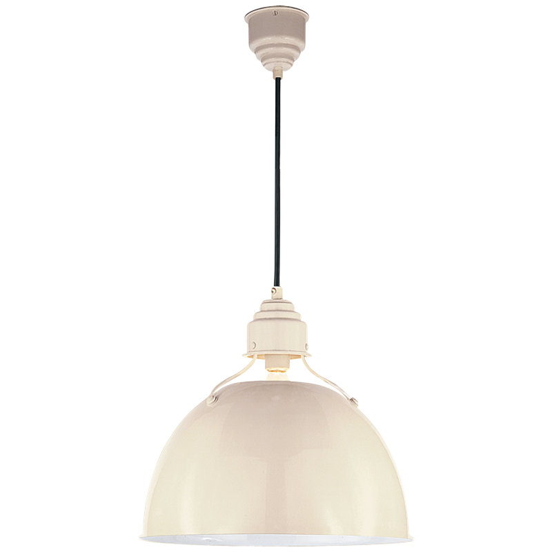 Thomas O'Brien Eugene Large Pendant, Antique White, 12" H x 12" W x 12" D