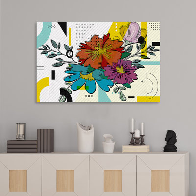 Boho Flowers 125 - impression sur toile tendue