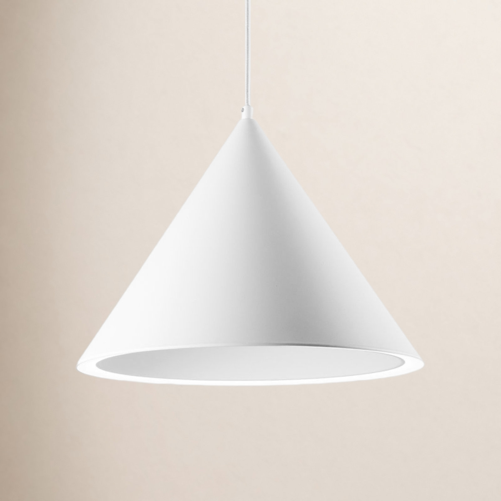 Hannigan Single Light Metal Dimmable LED Pendant, White