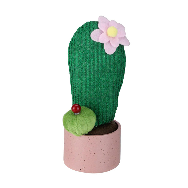 Décoration de table cactus vert et rose 7,5 po