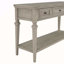 Console de style rétro classique avec trois tiroirs supérieurs et tablette inférieure ouverte-50472886