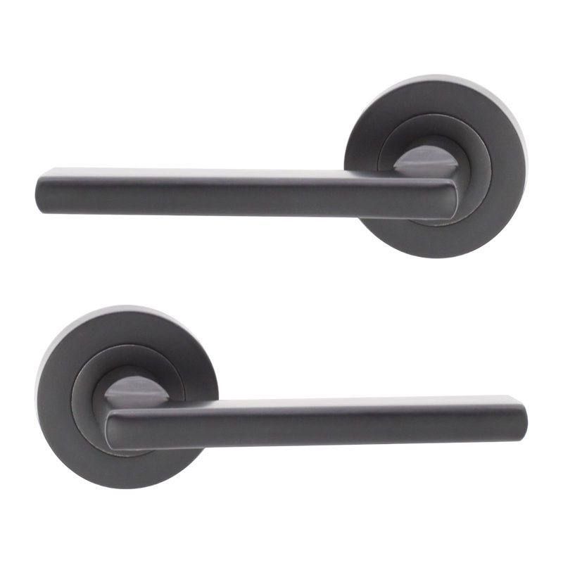 Drox Lever on Rose Matt Black