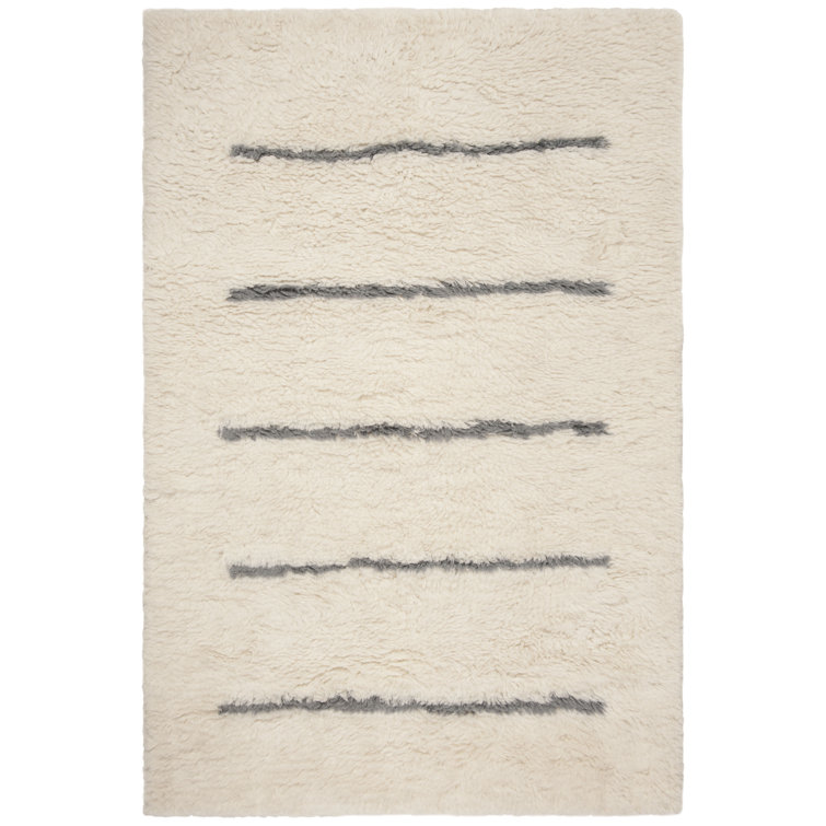 Mayer Handmade Wool Ivory/Grey Rug