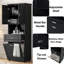 Armoire de salle de bain 70 po avec panier à linge, armoire autoportante avec tablette réglable et tiroir