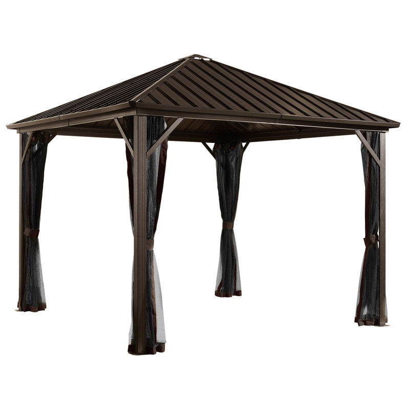 Sojag Outdoor Dakota Hardtop Gazebo Outdoor Sun Shelter, 10 ft. x 10 ft.
