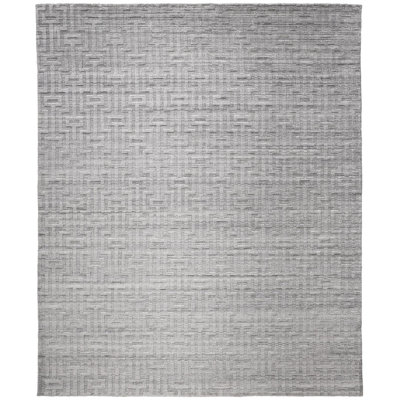 2' X 3' Silver Floral Hand Woven Area Rug
