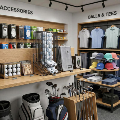 Matte Black Metal Wire Golf Ball Dispenser and Countertop Display Rack