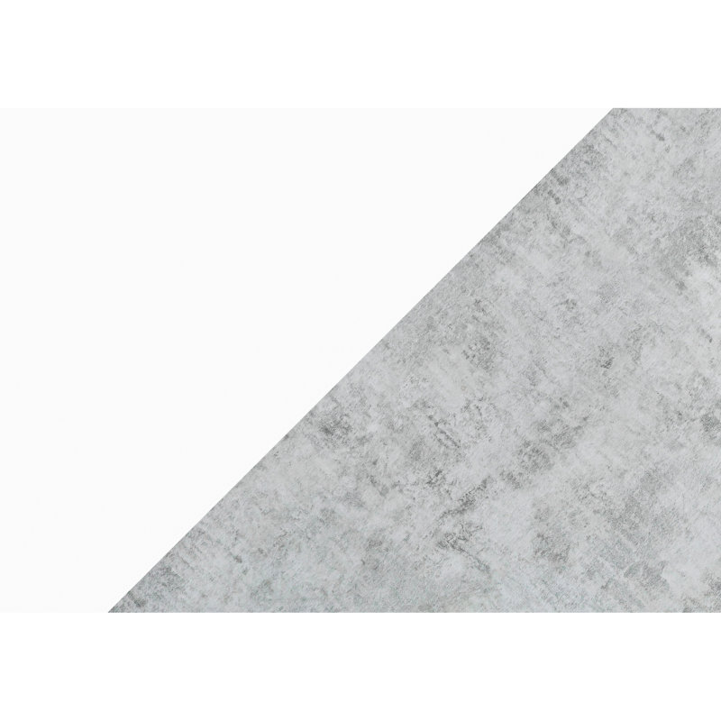 Élégante console de bureau - Stratifié gris et blanc, table de salon contemporaine à surface rectangulaire et stratifié à base architecturale