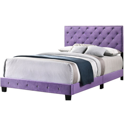 Lit mauve l 64 po - P 83 po x H 48 po, base de matelas en mousse transitionnelle