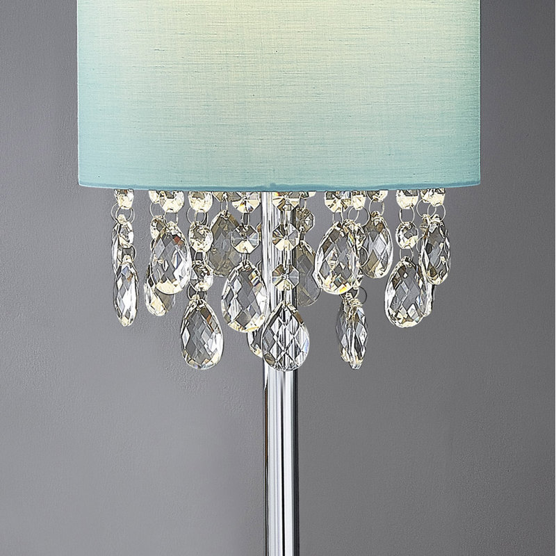 Elina Metal Table Lamp, Turquoise