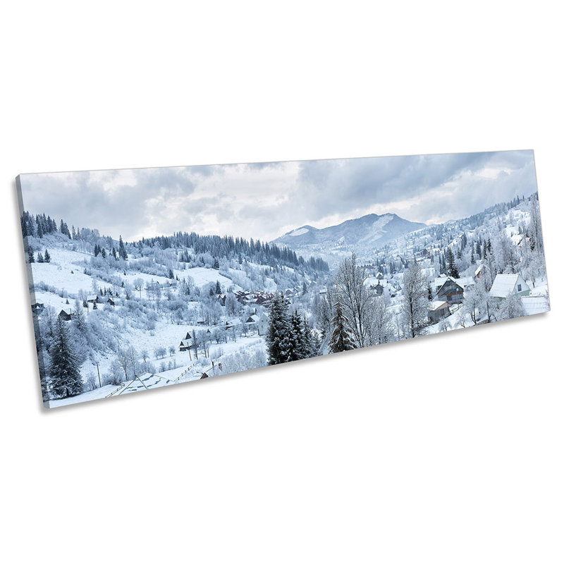 Winter Mountains Landscape - Wrapped Canvas Panoramic Print, 45.72cm H x 137.16cm W