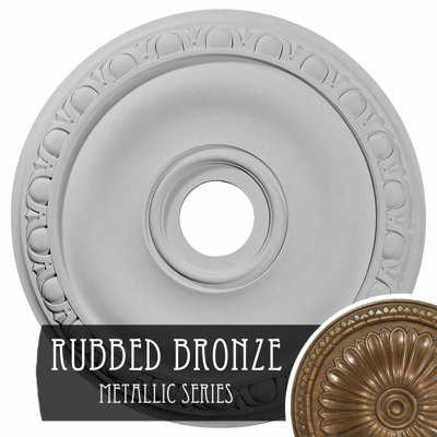 Endurathane Jackson Ceiling Medallion, 20"OD x 3 5/8"ID x 1"P (Fits Canopies up to 5 1/8")Hand-Painted Rubbed Bronze Finish
