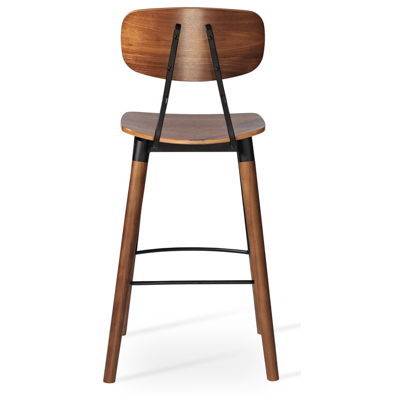 Esedra Bar & Counter Stool, Walnut, Counter Stool (26" Seat Height)