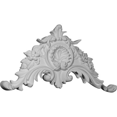 15.13 in. H x 28.75 in. W x 2.875 in. D Urethane Onlay Scroll