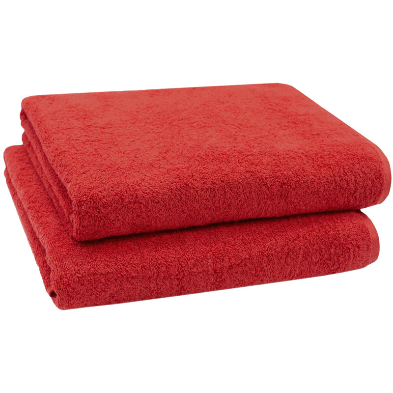 Midweight Bath Sheet, Red