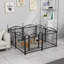 Parc pour chien en métal 24 pouces, 8 panneaux avec portes pour animaux de compagnie, enclos d'exercice extérieur pour l'intérieur, parc pour animaux de compagnie rouille et portable, portes en pouces, enclos extérieur robuste, corrosion-1069590821