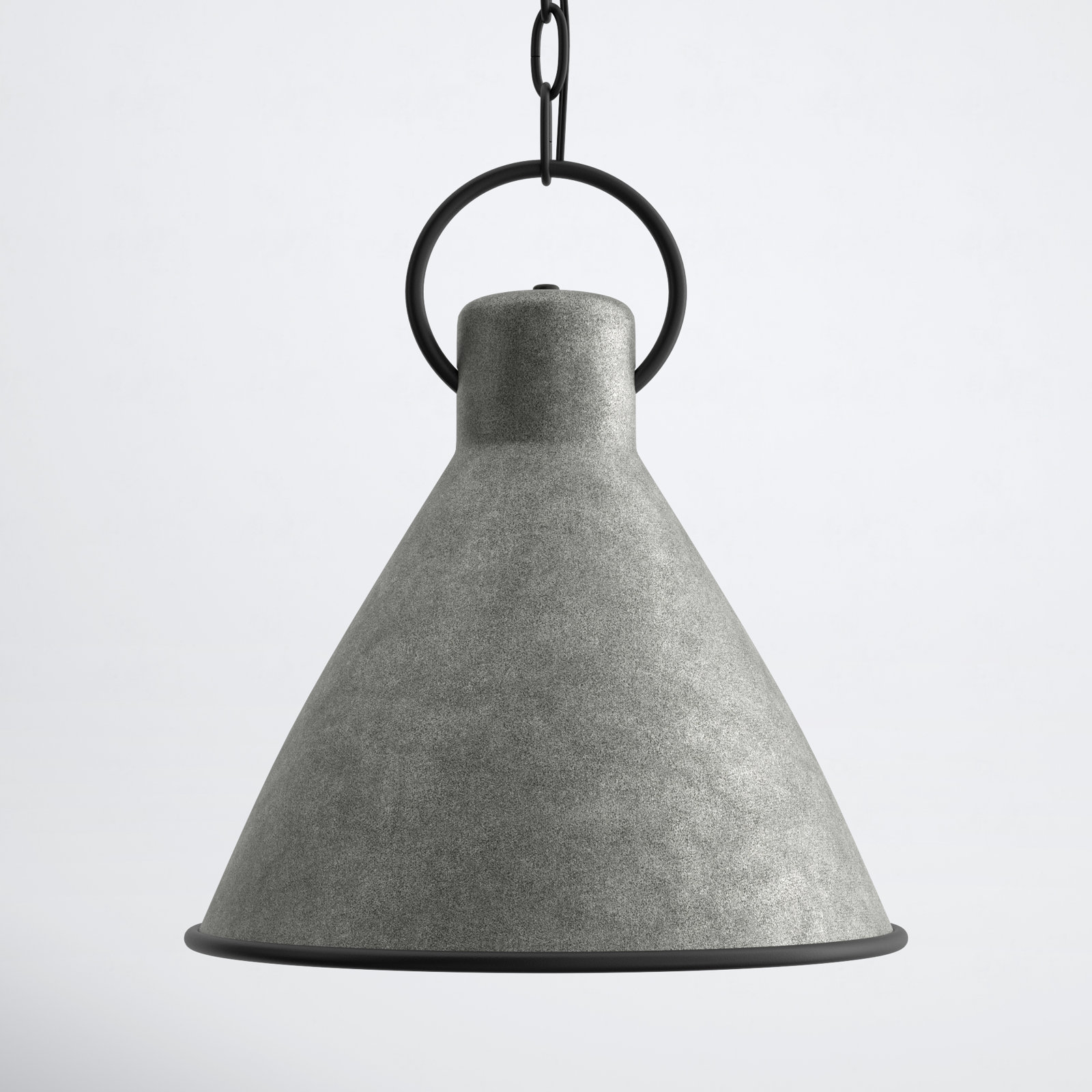 Amara Single Light Metal Dimmable Pendant, 15.5" H x 12.25" W x 12.25" D, Rustic Pewter