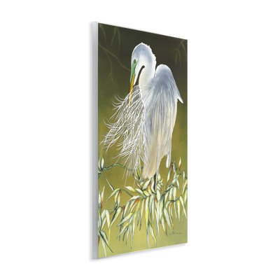 Héron avec des plumes détaillées, art mural par Christine Reichow