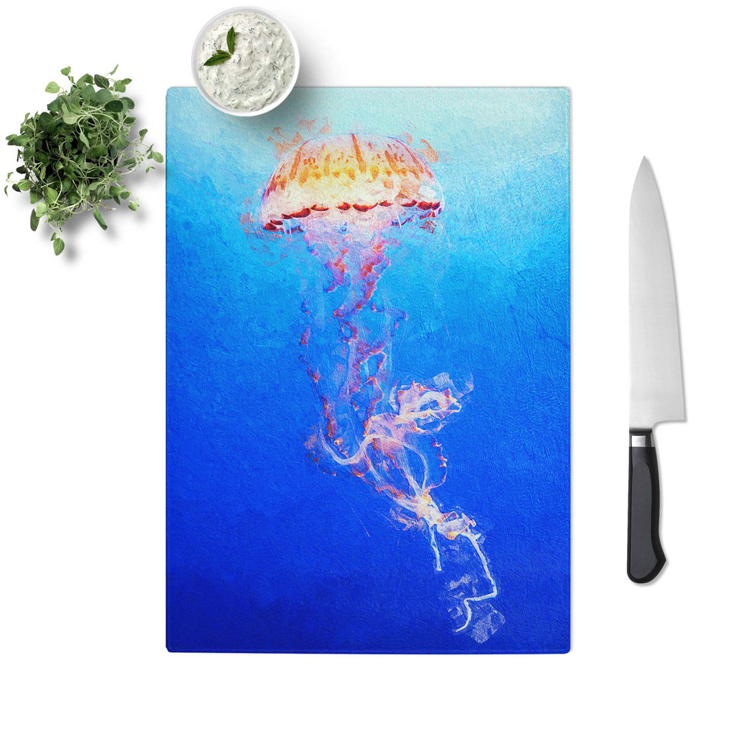 Tempered Glass Jellyfish Chopping Board
