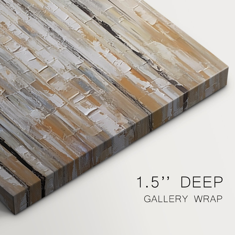 ABSTRACT Series CMXLII  -Custom Wrapped Gallery Canvas - 3 Pieces, 12" H x 24" W