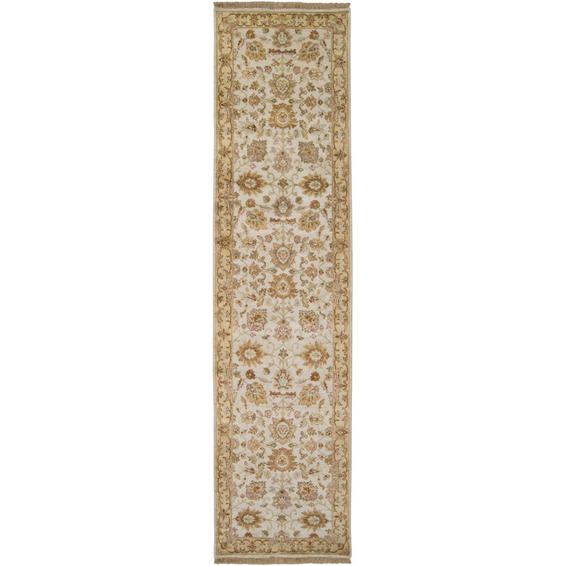 Harrell Wool Floral Indoor Rug, Runner 2'6" x 10'