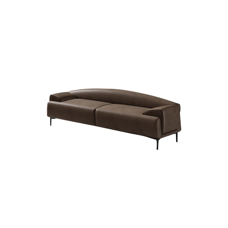 Minhchau Upholstered Benches in Faux Leather, Coffee, 21.65" H x 59.05" W x 19.68" D