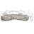 126" Wide Genuine Leather Symmetrical Corner Sectional-69489245