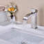 Robinet de lavabo de salle de bain à poignée simple avec bonde escamotable Waterfall-125428148