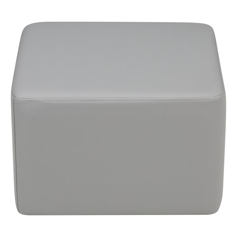 Tabouret à cubes structurés de Learniture, H 14 po x l 18 po x P 18 po, Gris clair