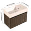 Armoire de salle de bain 30 po avec lavabo, portes, conception à fixation flottante, pour petite salle de bain-111124060