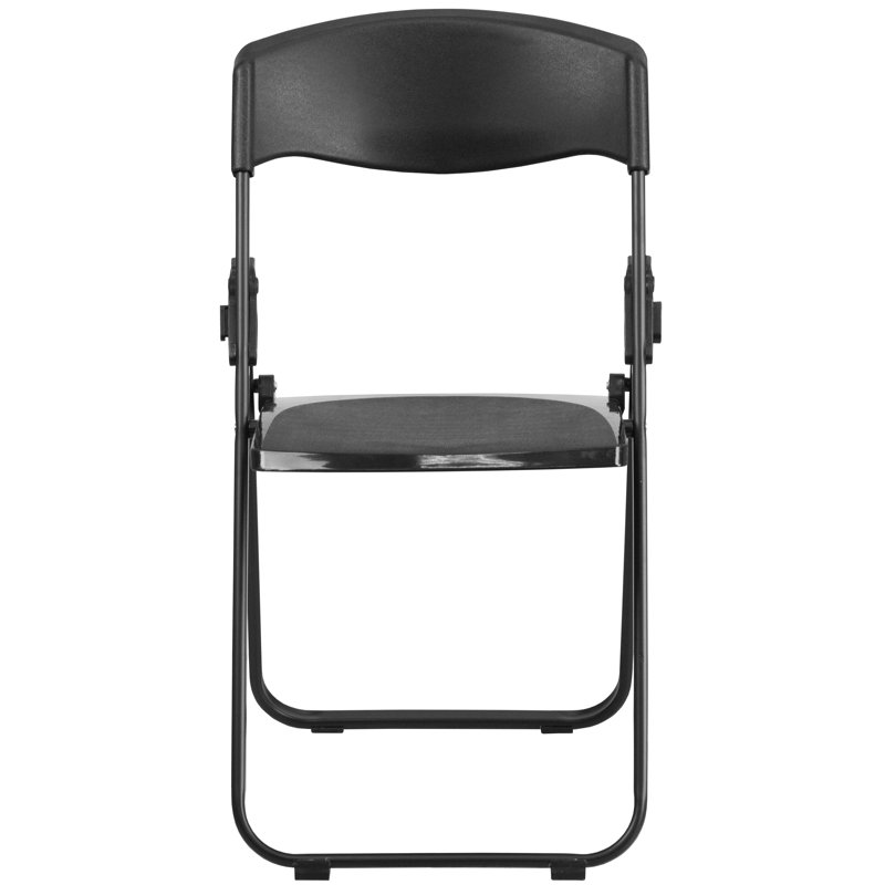 Chaise pliante en plastique robuste capacité 500 lb Oliverson, Noir