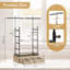 Support à bijoux en métal pour porte-bagues, anneau de présentation de colliers avec tiroir en bois, très grand support de rangement, grande tour pour l'espace de la commode